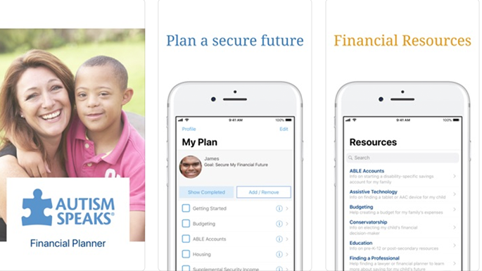 Autism Speaks Financial Planner App