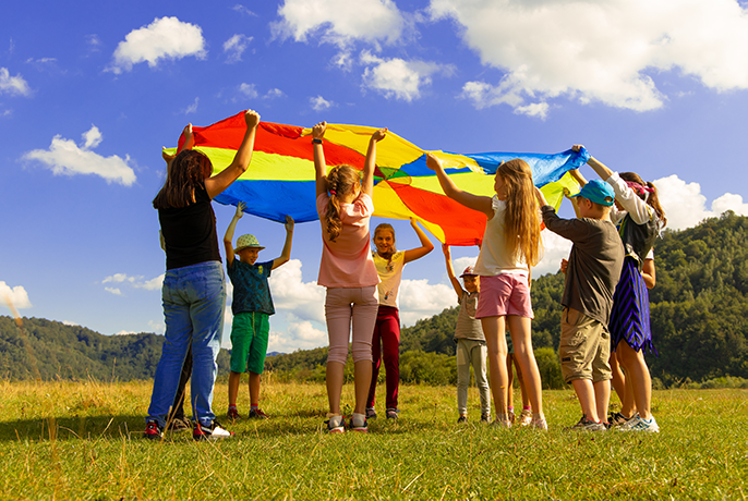 Children playing outdoors