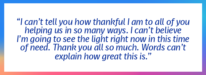 Message from a recipient of an Autism Cares grant.