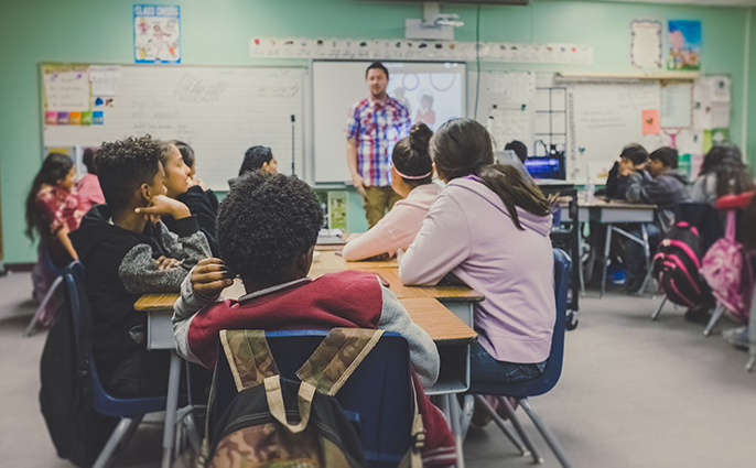 students in a classroom