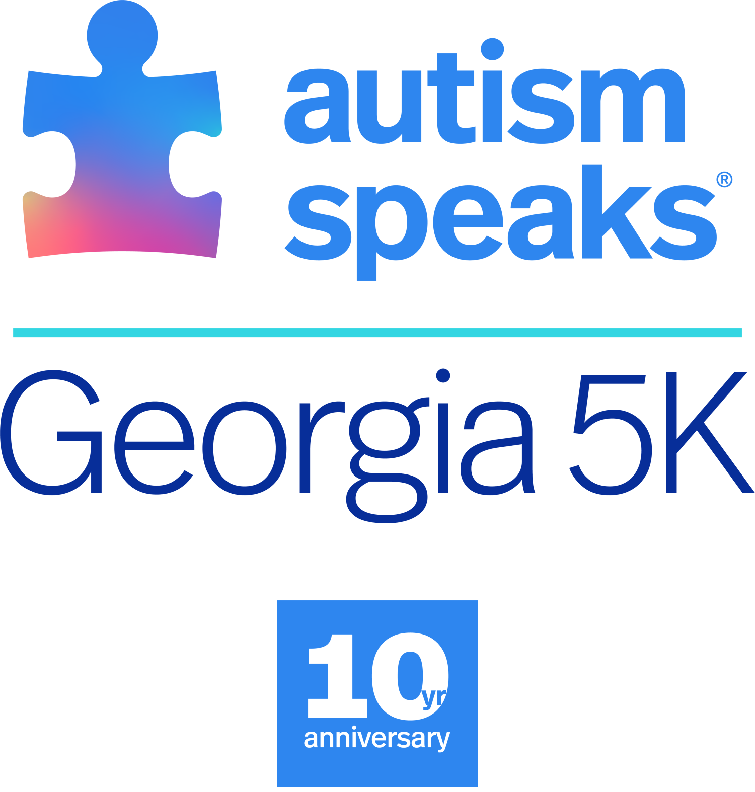 Georgia 5K - 10th Anniversary Logo