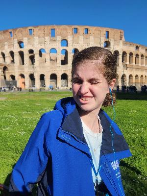 Amanda in Italy at the Coliseum